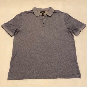 Nordstrom Shark Blue Cotton Blend Short Sleeve Polo Shirt Men’s Size L